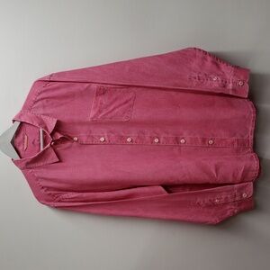 Tommy Bahama Linen Long Sleeve Button Up Shirt Men's XL Pink